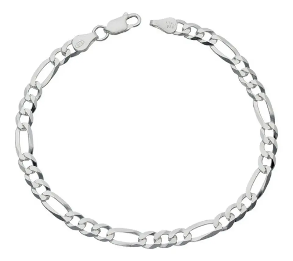 Pulsera Cartier Plata 925 4mm 21cm Chapado En Plata Hombre 1