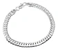 Pulsera Triple Grumet Chapado Plata 925 6mm Hombre - Miniatura 1