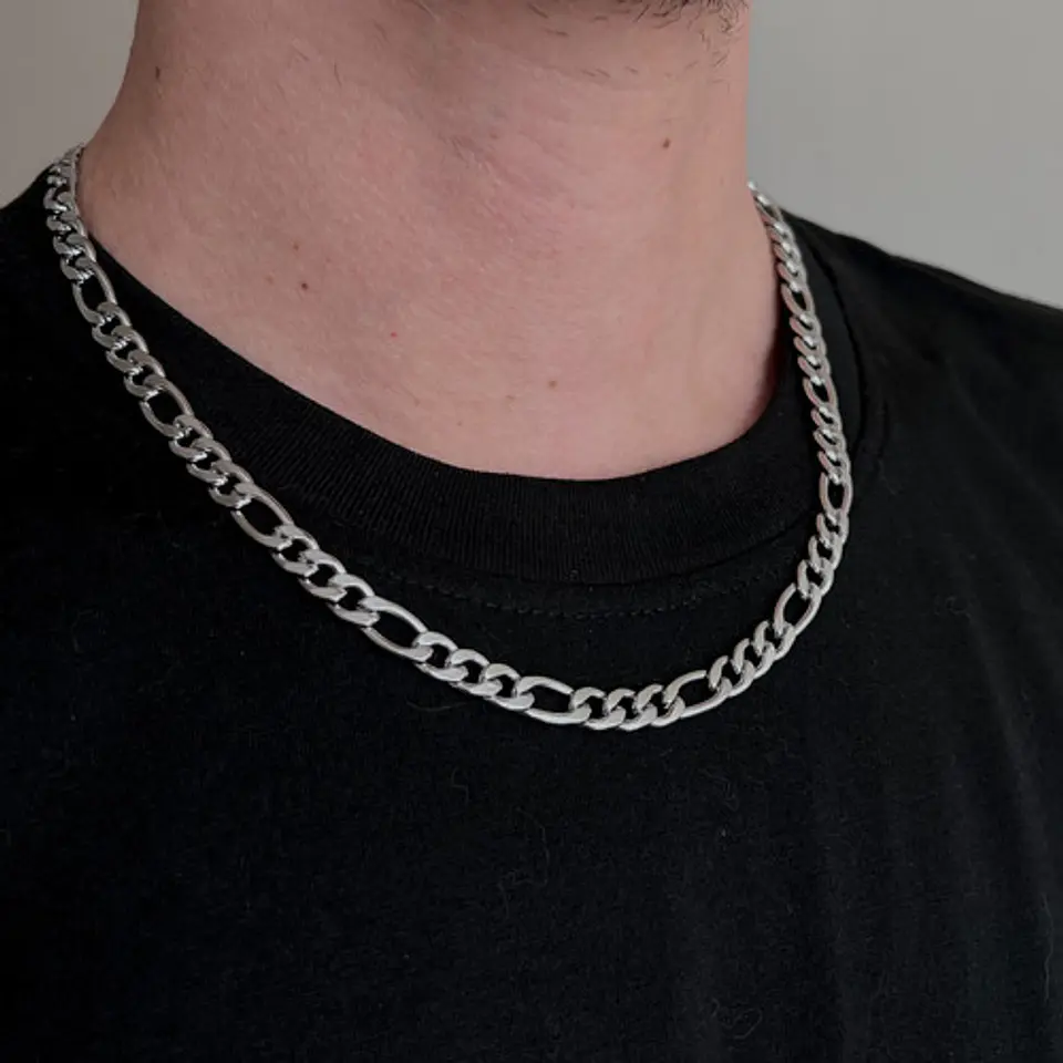 Collar Cadena Hombre Acero Inoxidable Cartier 7mm 60m 3