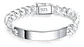 Pulsera Piocha Esclava Grumet 10mm 20cm Chapado Plata 925 - Miniatura 1