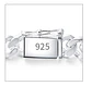 Pulsera Piocha Esclava Grumet 10mm 20cm Chapado Plata 925 - Miniatura 3