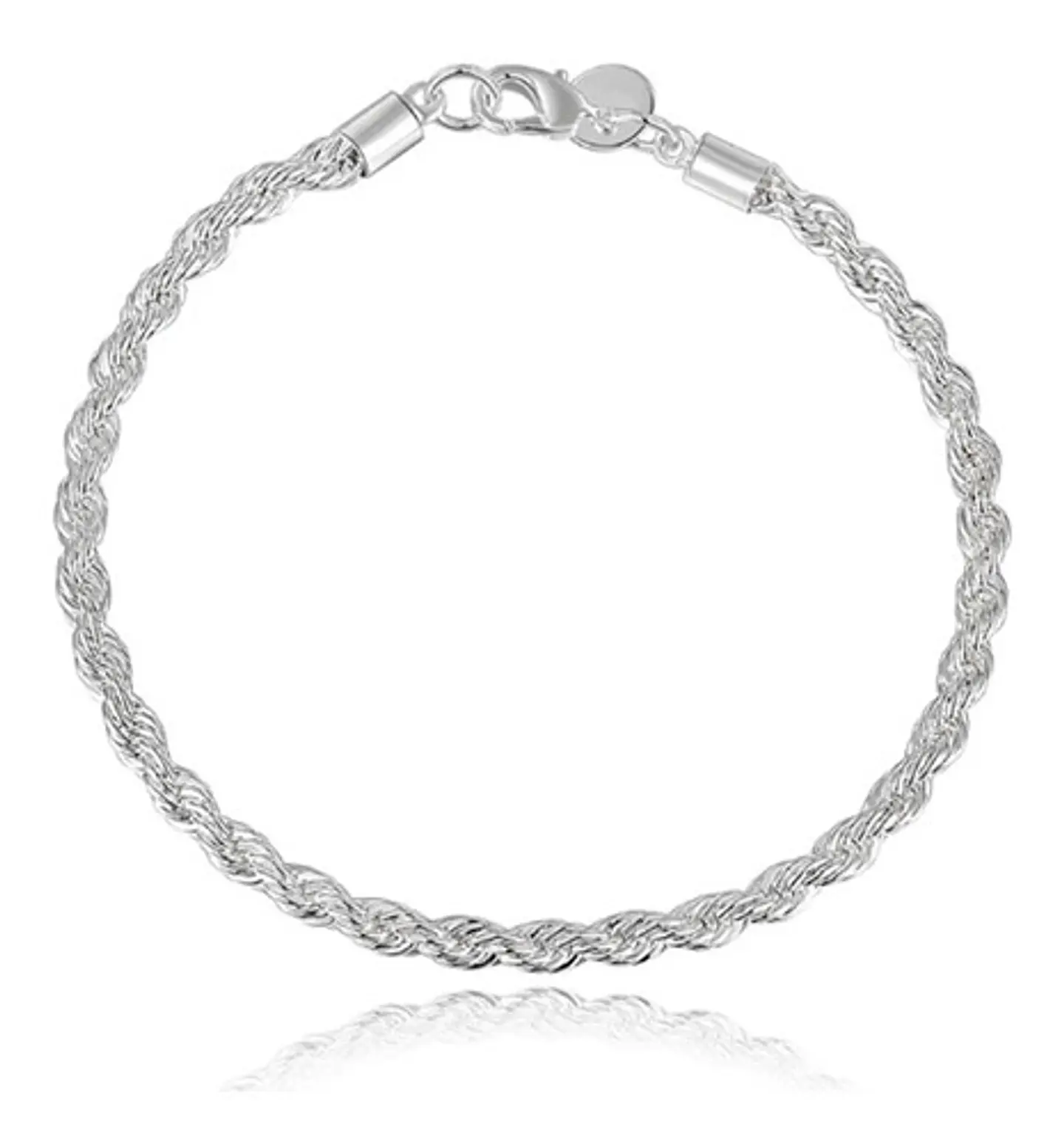 Pulsera Torbillon Chapado en Plata 925 4mm 21cm Hombre 1