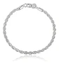 Pulsera Torbillon Chapado en Plata 925 4mm 21cm Hombre - Miniatura 1