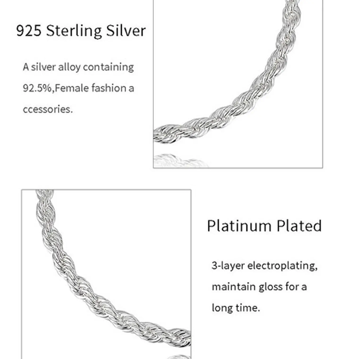 Pulsera Torbillon Chapado en Plata 925 4mm 21cm Hombre 2