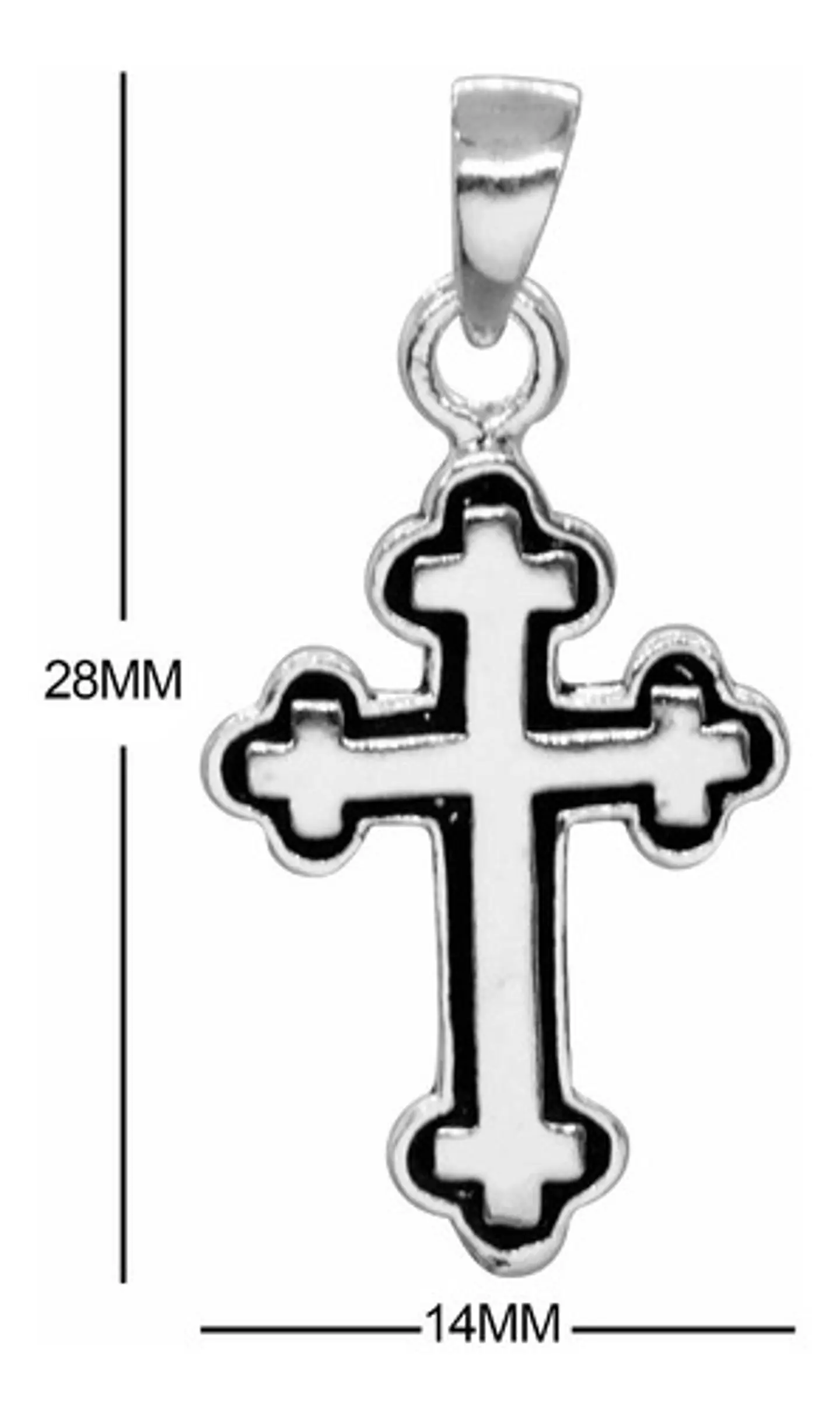 Colgante Cruz + Cadena Tourbillon Plata Fina Italiana 925  6