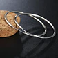 Aros De Plata Fina 925 Argollas 50mm Grandes - Miniatura 4