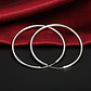 Aros De Plata Fina 925 Argollas 50mm Grandes - Miniatura 5