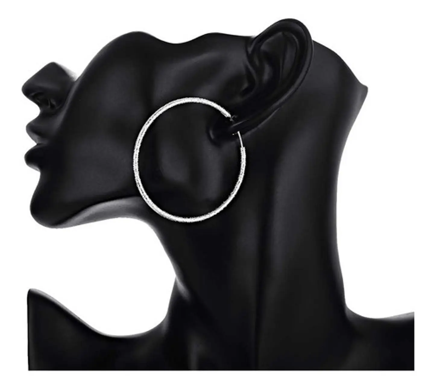 Aros De Plata Fina 925 Argollas 50mm Grandes 8