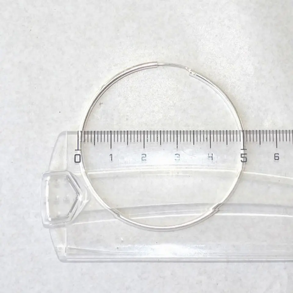 Aros De Plata Fina 925 Argollas 50mm Grandes 9