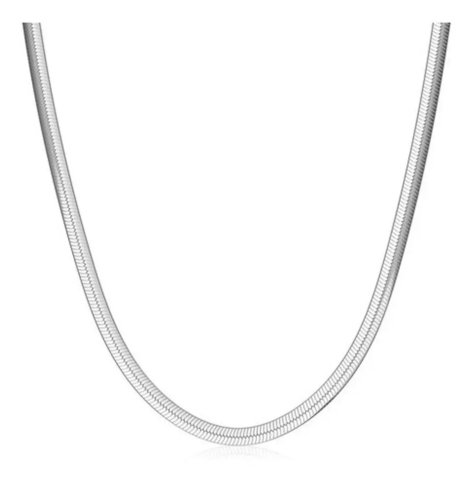 Gargantilla Choker Acero Quirúrgico Serpiente Unisex Plateado 1