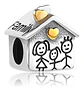 Charm Family House Casa Familia Plata Ley 925 Estilo Pandora - Miniatura 2