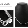 Set Cadena + Pulsera Torbillon Chapado Plata 925 4mm Collar 3