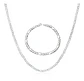 Set Cadena + Pulsera Cartier Chapado Plata 925 4mm Collar - Miniatura 1