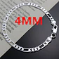 Set Cadena + Pulsera Cartier Chapado Plata 925 4mm Collar - Miniatura 3