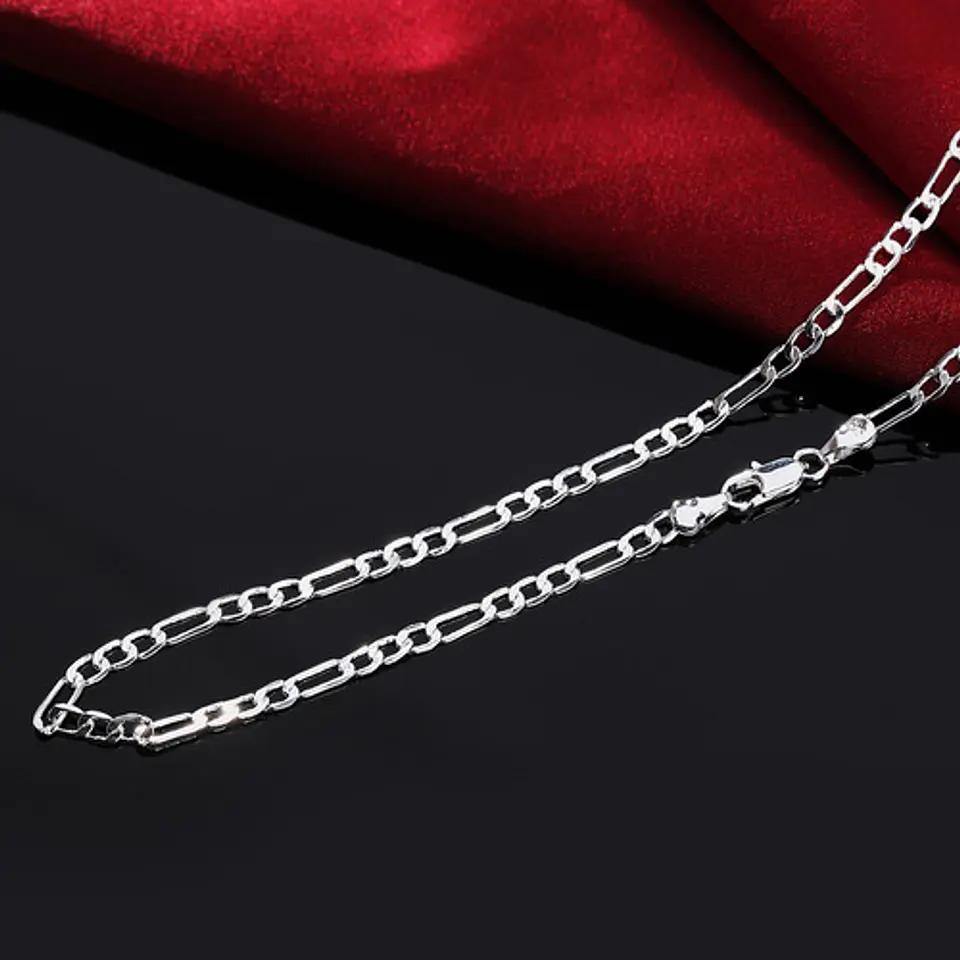 Set Cadena + Pulsera Cartier Chapado Plata 925 4mm Collar 6