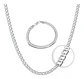 Set Cadena + Pulsera Triple Grumet Chapado Plata 925 6mm - Miniatura 1