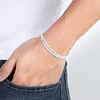 Set Cadena + Pulsera Triple Grumet Chapado Plata 925 6mm 4