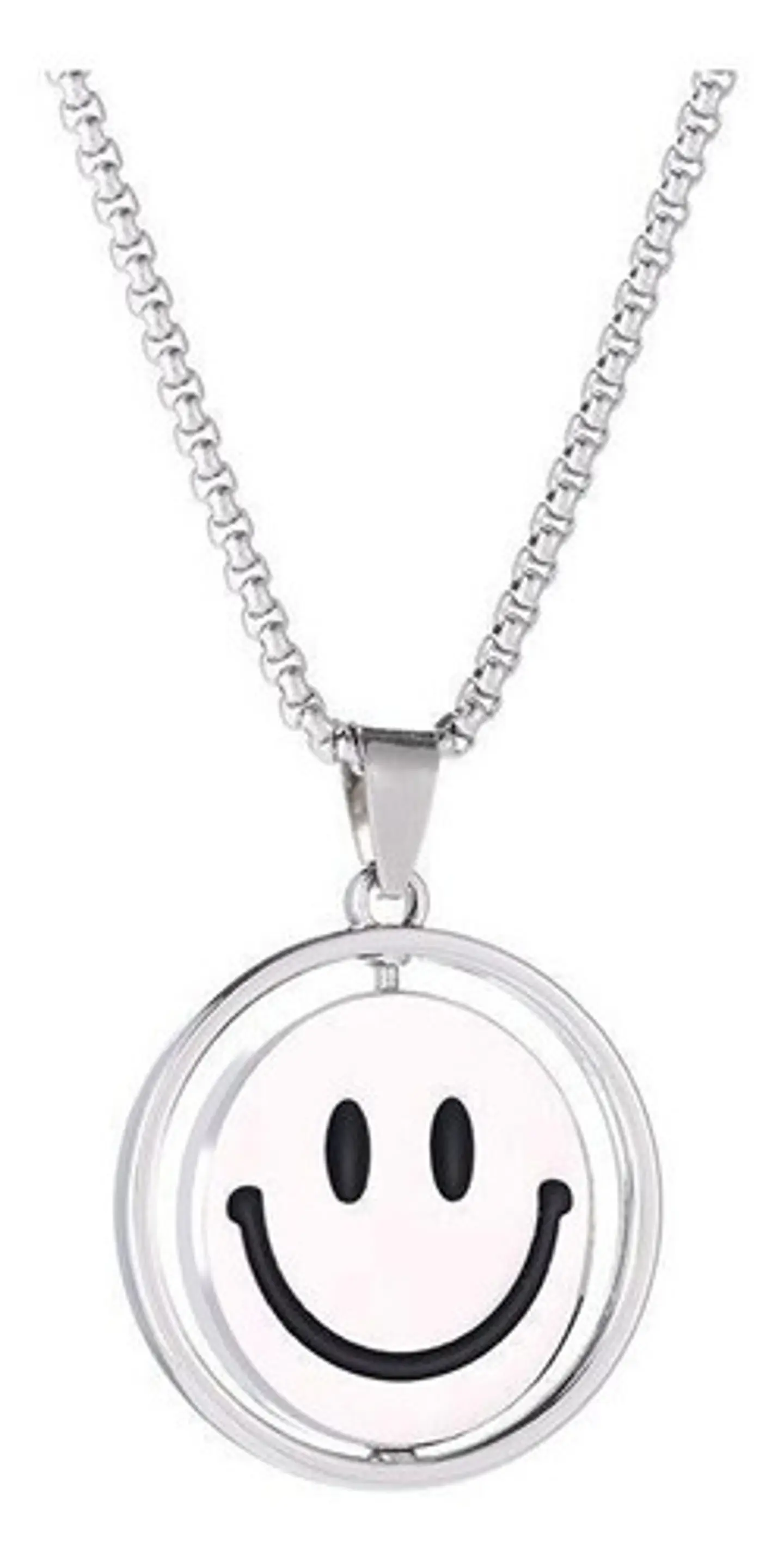 Cadena Smile Acero Inoxidable Drew Sonrisa Moda Kpop Collar 1