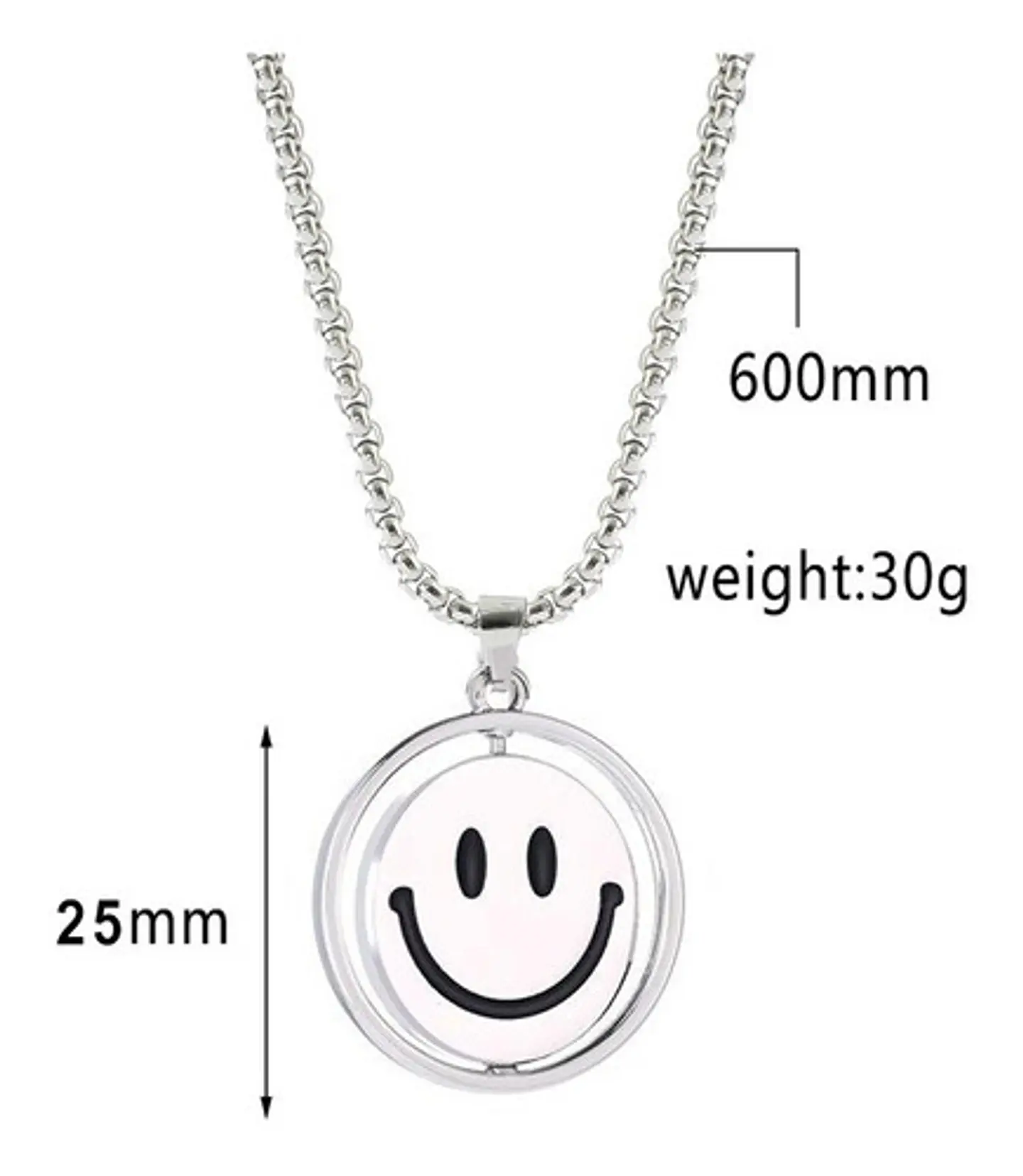 Cadena Smile Acero Inoxidable Drew Sonrisa Moda Kpop Collar 2