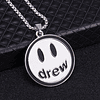 Cadena Smile Acero Inoxidable Drew Sonrisa Moda Kpop Collar 10