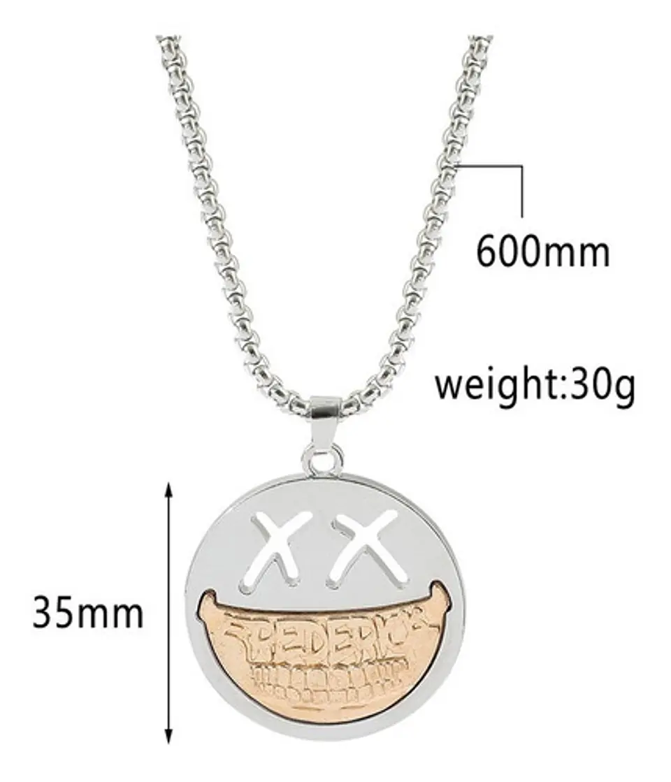 Cadena Smile Acero Inoxidable Drew Sonrisa Moda Kpop Collar 13