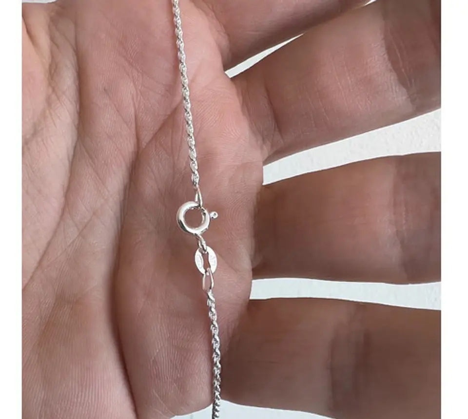 Cadena Torbillon Collar Plata Fina Italiana 925 De 50cm 5