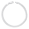 Pulsera Plata Fina Ley 925 4mm 20cm Unisex Grumet 1