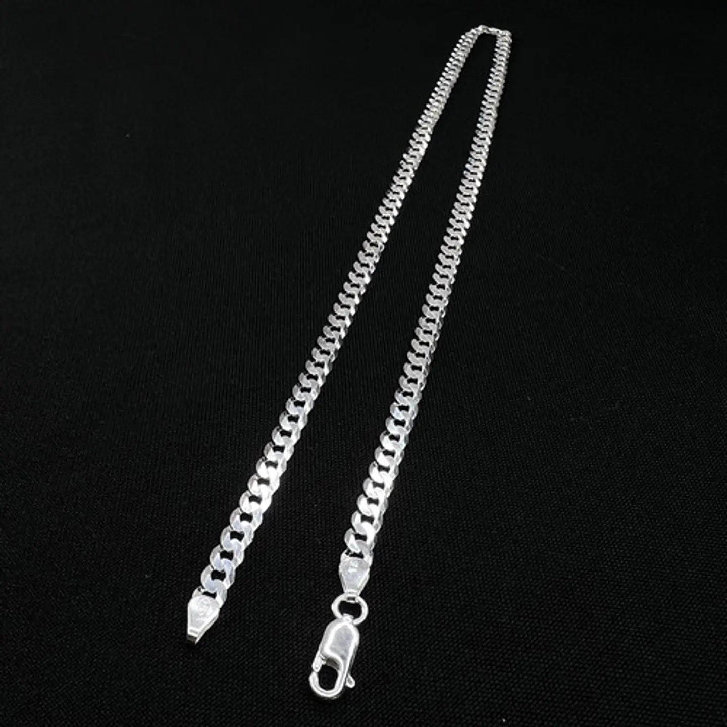 Cadena Plata Fina Ley 925 5mm 50cm Unisex Collar Grumet 4