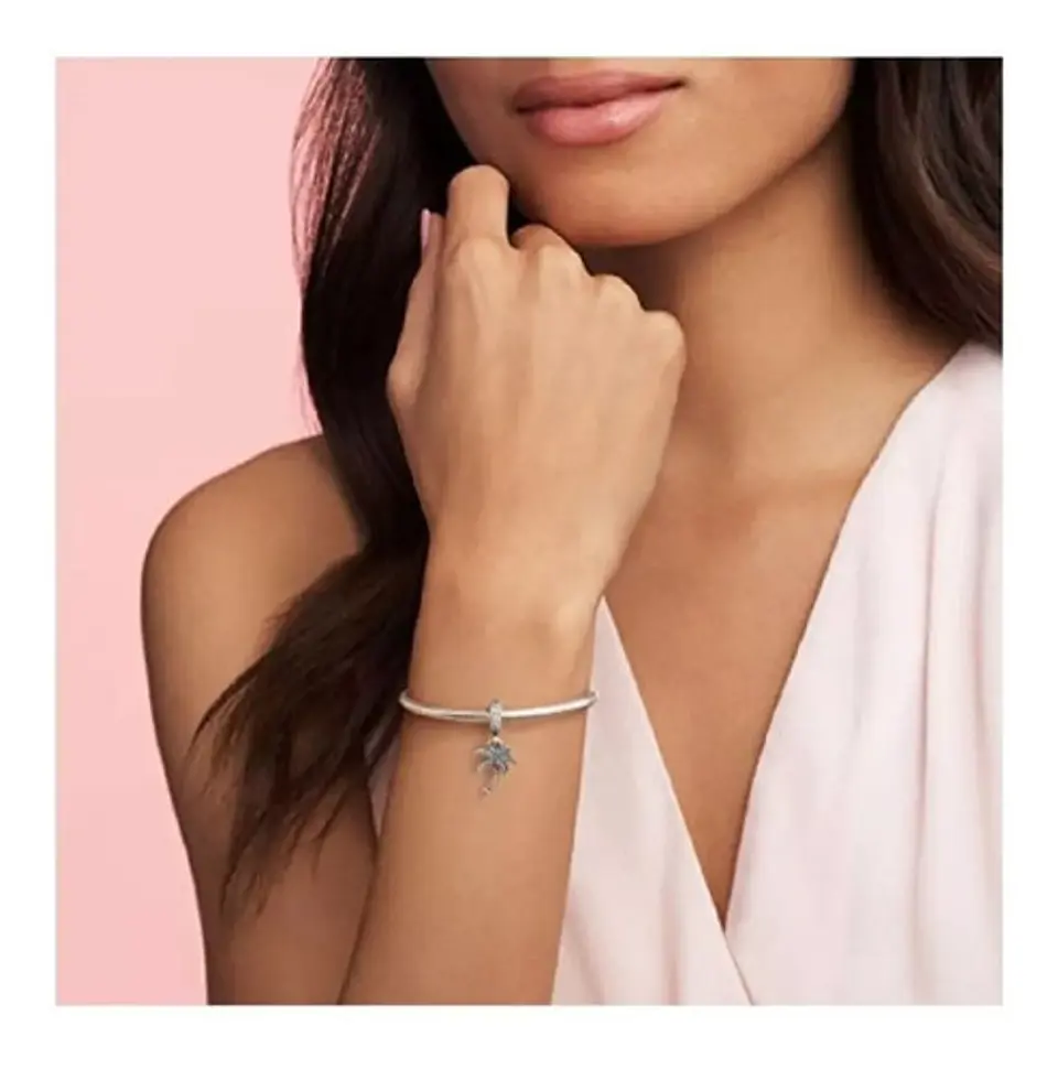 Charm Colgante Palmera Playa Verano Plata 925 Estilo Pandora 2