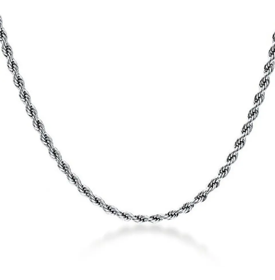 Collar Cadena Hombre Acero Inoxidable Torbillon 4mm 50-60cm 1