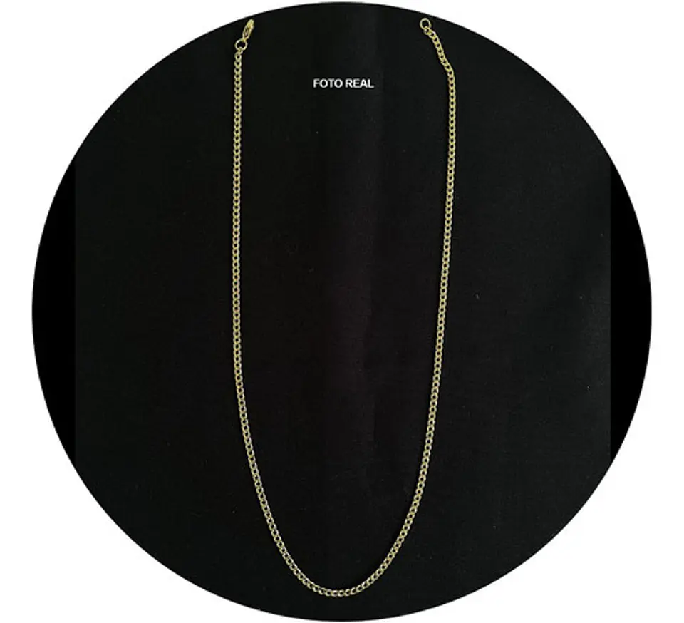 Collar Cadena Hombre Acero Inoxidable Grumet 3mm 50cm 60cm 7
