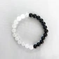 Pulsera De Piedras Naturales Onix Y Cuarzo Yin Yang - Miniatura 2