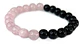 Pulsera De Piedras Naturales Onix Y Cuarzo Yin Yang - Miniatura 4