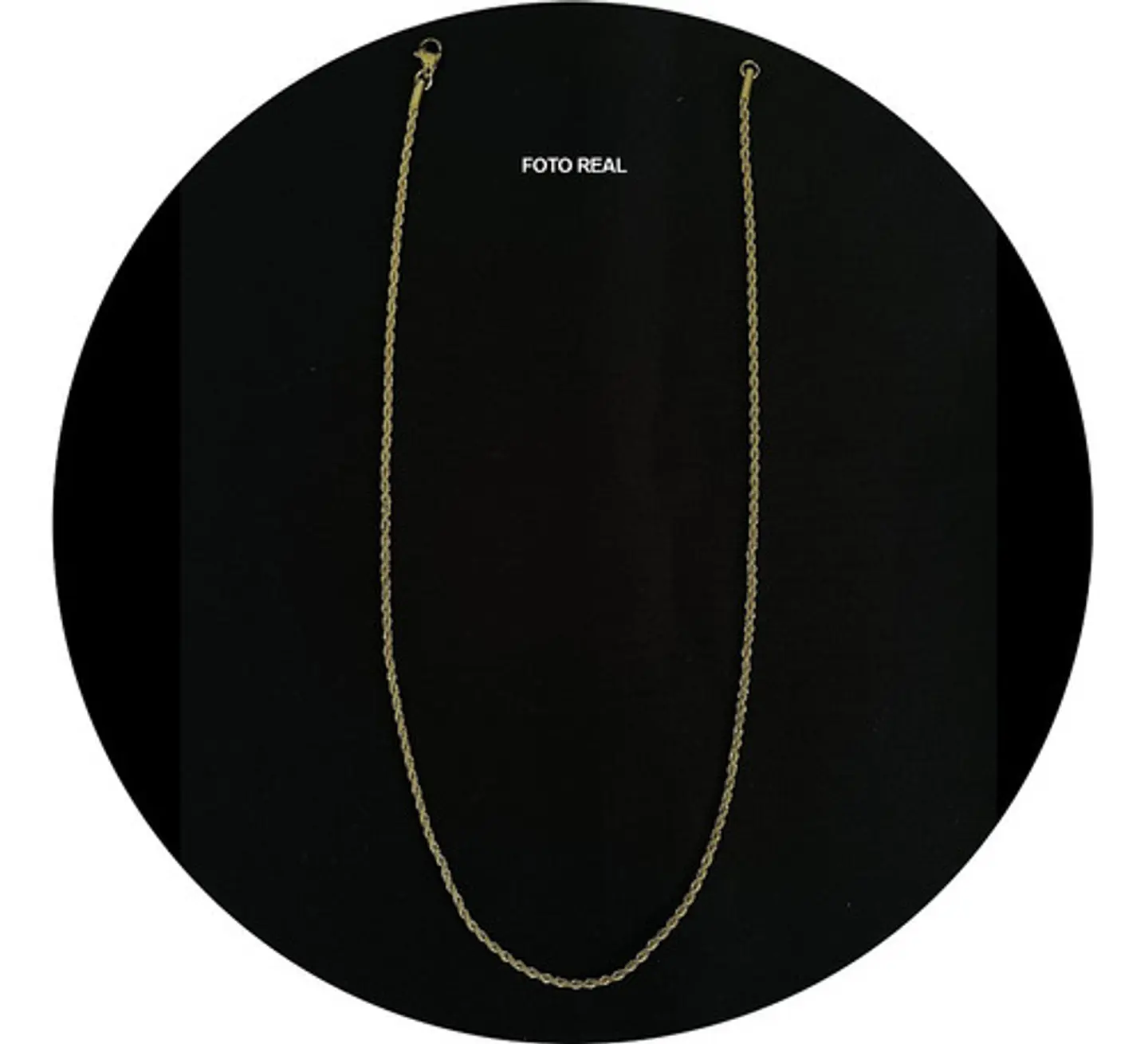Collar Cadena Hombre Acero Inoxidable Torbillon 2mm 50-60cm 10