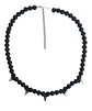 Gargantilla Perlas De Rio Natural Y Onix Conos Acero De Moda - Miniatura 5