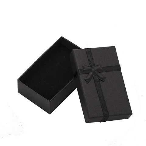 Caja De Regalo 5x8 Cm Negra Para Conjunto Joyas