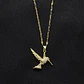 Collar Colibrí Cadena En Acero Inoxidable - Bañado Oro 18k - Miniatura 4