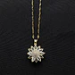 Collar Flor Girasol Cadena - Acero Inoxidable Bañado Oro 18k - Miniatura 5