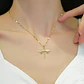 Collar Libélula Cadena En Acero Inoxidable - Bañado Oro 18k - Miniatura 2