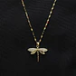 Collar Libélula Cadena En Acero Inoxidable - Bañado Oro 18k - Miniatura 5