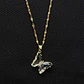 Collar Mariposa Cristal - Acero Inoxidable Bañado En Oro 18k - Miniatura 5