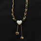 Choker Borla De Corazón - Collar Acero Inoxidable Bañado En Oro 18k - Miniatura 5