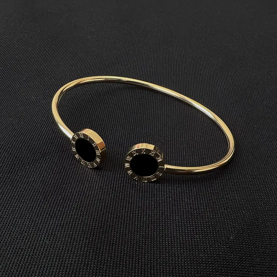 Brazalete - Pulseras Abierta Número Romano Acero Inoxidable 6