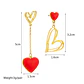 Aros Desigual Corazón Colgantes - Acero Bañado En Oro 18k - Miniatura 2