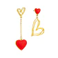 Aros Desigual Corazón Colgantes - Acero Bañado En Oro 18k - Miniatura 1