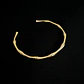 Brazalete - Pulseras Abierta Bambú Acero Bañado En Oro 18k - Miniatura 3
