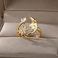 Anillo De Luna Estrellas Mujer Ajustable Acero Inoxidable - Miniatura 2