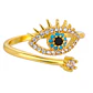 Anillo De Ojo Turco Mujer Ajustable Acero Inoxidable - Miniatura 1