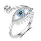 Anillo De Ojo Turco Mujer Ajustable Acero Inoxidable - Miniatura 2