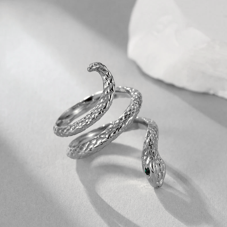 Anillo Ajustable Amazon Anillo Serpiente Plata De Ley Anillo